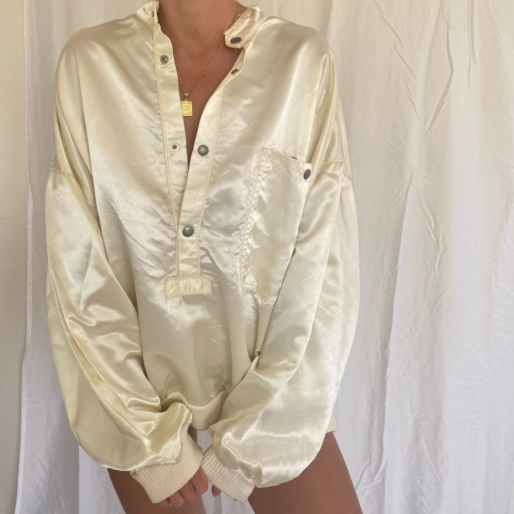 80’s Satin Yellow Pullover